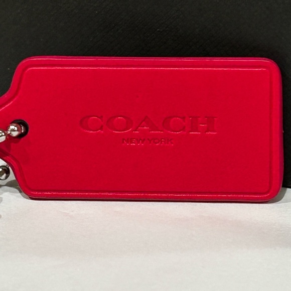 Coach Dark Pink Personalized Bag Tag - Picture 2 of 7